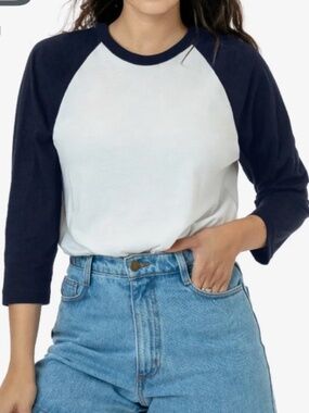 NWT LOS ANGELES APPAREL RAGLAN BASEBALL TEE *Currently sold out online*